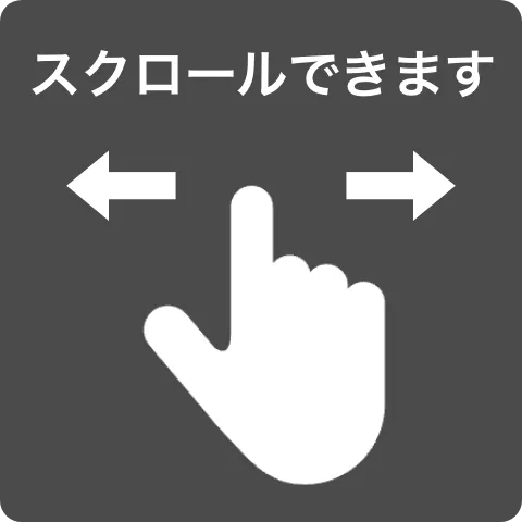 横にスクロールできます